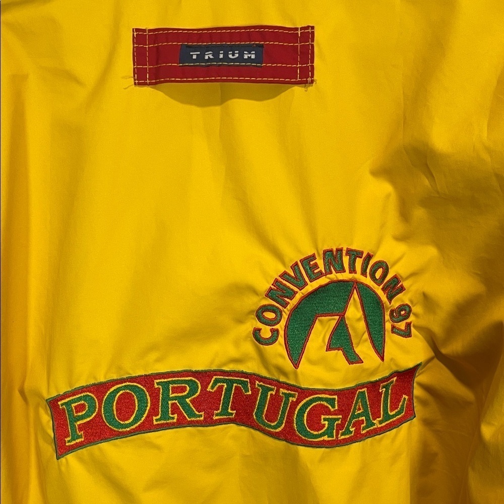 Vintage 90s Colorblock Windbreaker Jacket Red Yellow Green Men M - Picture 8 of 11